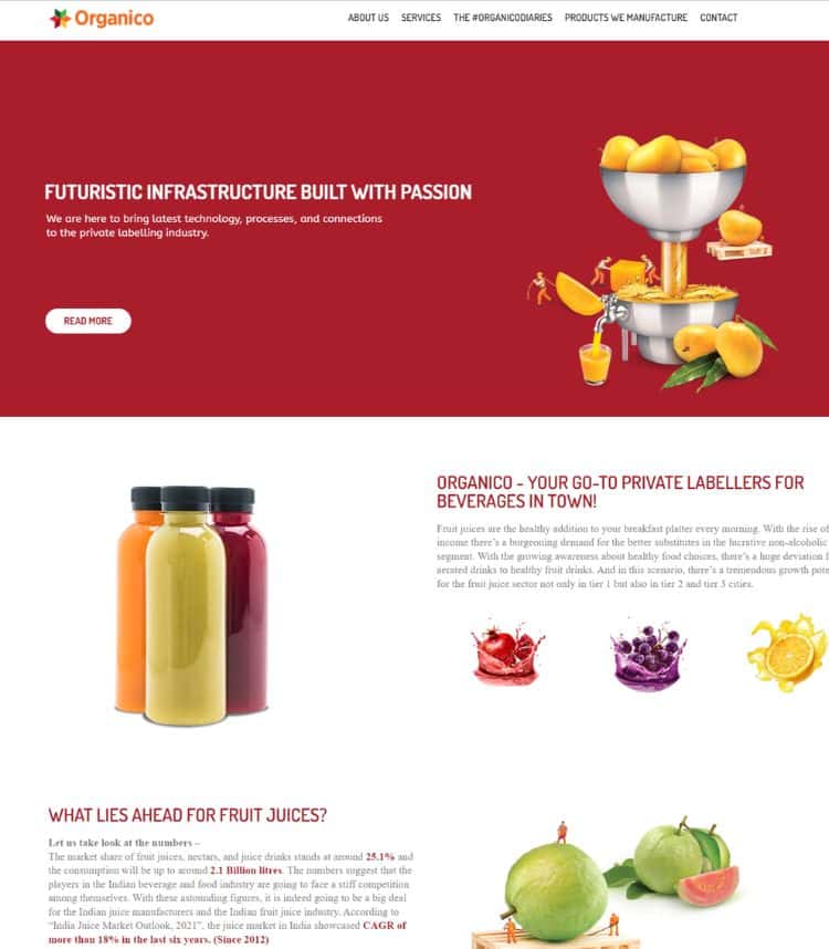 Rambee Softech - Beverages Industry Website Design